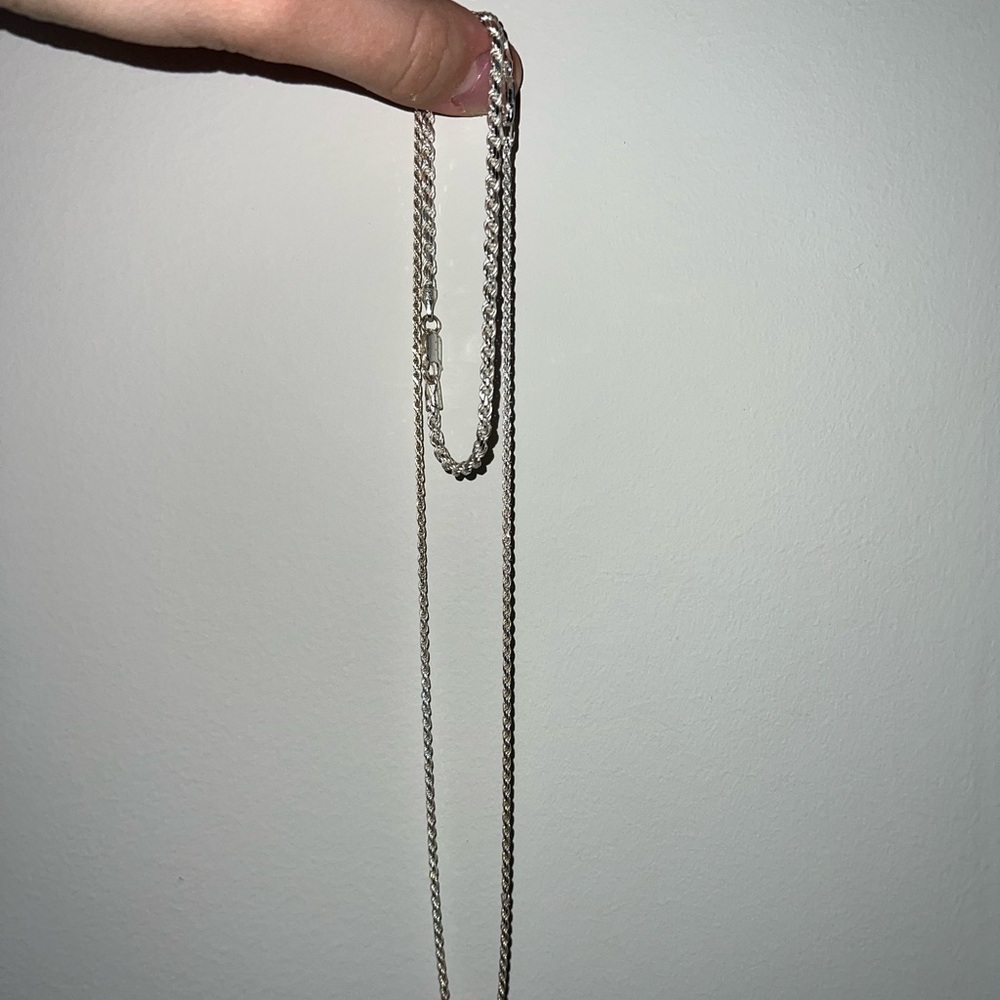 Stirling silver necklace and bracelet set of 2